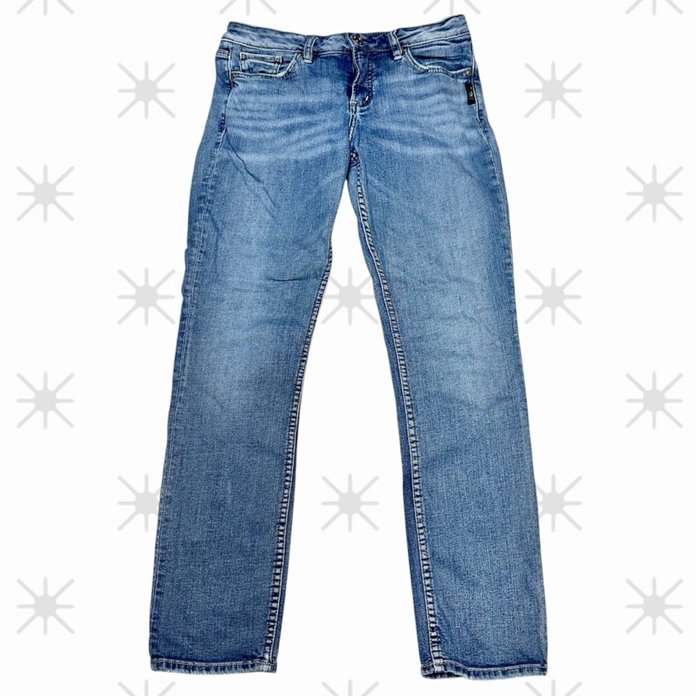 Silver Suki Midrise Bootcut Jeans Size 29x30 Light Wash Stretch Casual Y2K